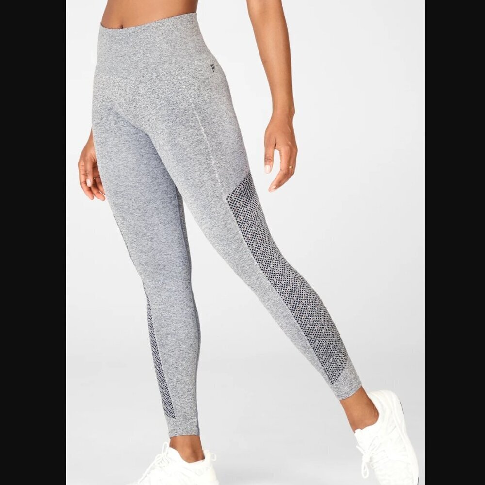 Fabletics Sync Seamless High-Waisted Legging Grey Heather Athleisure Workout